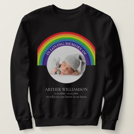 In liefdevolle herinnering van kind herdenkingsfot trui (Design voorkant)