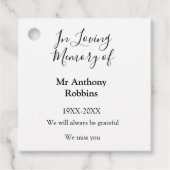 In Liefdevolle herinnering van naam begrafenis her Bedankjes Labels (Voorkant)