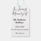 In Liefdevolle herinnering van naam begrafenis her Cadeaulabel (Voorkant)