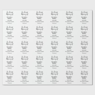 In Liefdevolle herinnering van naam begrafenis her Cadeaupapier