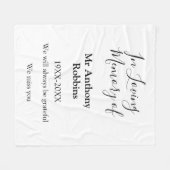 In Liefdevolle herinnering van naam begrafenis her Fleece Deken (Voorkant (Horizontaal))