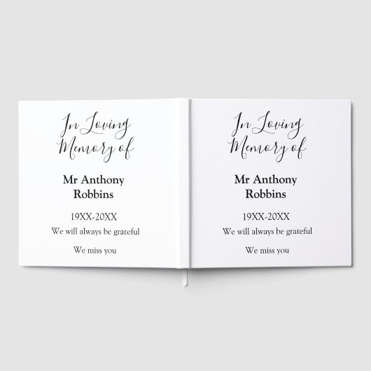 In Liefdevolle herinnering van naam begrafenis her Gastenboek (Volledig)