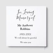 In Liefdevolle herinnering van naam begrafenis her Gastenboek (Achterkant)