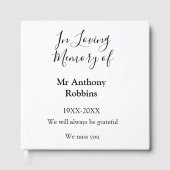 In Liefdevolle herinnering van naam begrafenis her Gastenboek (Voorkant)