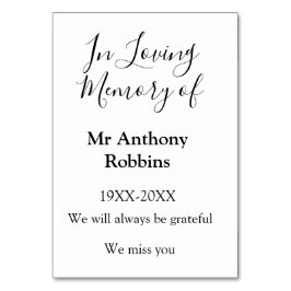 In Liefdevolle herinnering van naam begrafenis her Kaart