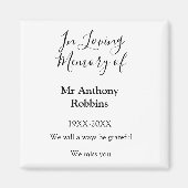 In Liefdevolle herinnering van naam begrafenis her Magneet (Voorkant)