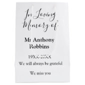 In Liefdevolle herinnering van naam begrafenis her Medium Cadeauzakje (Achterkant)