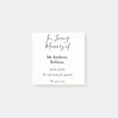 In Liefdevolle herinnering van naam begrafenis her Post-it® Notes (Voorkant)