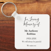 In Liefdevolle herinnering van naam begrafenis her Sleutelhanger (Voorkant)