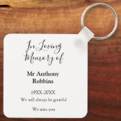 In Liefdevolle herinnering van naam begrafenis her Sleutelhanger (Achterkant)