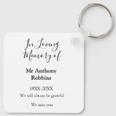 In Liefdevolle herinnering van naam begrafenis her Sleutelhanger (Achterkant)