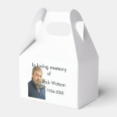 In liefdevolle herinnering van naam jaar foto mode bedankdoosjes (Achterkant)