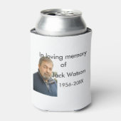 In liefdevolle herinnering van naam jaar foto mode blikjeskoeler (Blikje Voorkant)