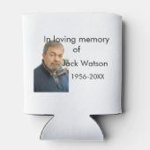 In liefdevolle herinnering van naam jaar foto mode blikjeskoeler (Achterkant)