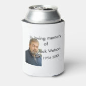 In liefdevolle herinnering van naam jaar foto mode blikjeskoeler (Blikje Achterkant)