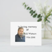 In liefdevolle herinnering van naam jaar foto mode briefkaart (Staand voorkant)