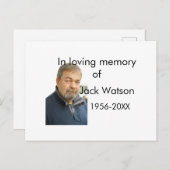 In liefdevolle herinnering van naam jaar foto mode briefkaart (Voorkant / Achterkant)