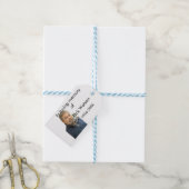 In liefdevolle herinnering van naam jaar foto mode cadeaulabel (Met Touw)