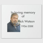 In liefdevolle herinnering van naam jaar foto mode cadeaupapier (Vlak)