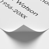 In liefdevolle herinnering van naam jaar foto mode cadeaupapier (Hoek)