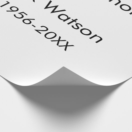 In liefdevolle herinnering van naam jaar foto mode cadeaupapier (Hoek)