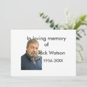 In liefdevolle herinnering van naam jaar foto mode feestdagenkaart (Staand voorkant)