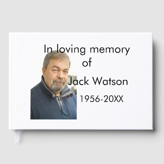 In liefdevolle herinnering van naam jaar foto mode gastenboek (Voorkant)
