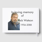 In liefdevolle herinnering van naam jaar foto mode gastenboek (Achterkant)