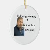 In liefdevolle herinnering van naam jaar foto mode keramisch ornament (Rechts)