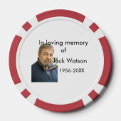 In liefdevolle herinnering van naam jaar foto mode poker chips (Achterkant)