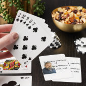 In liefdevolle herinnering van naam jaar foto mode pokerkaarten (Insitu)