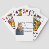 In liefdevolle herinnering van naam jaar foto mode pokerkaarten (Achterkant)