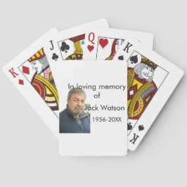 In liefdevolle herinnering van naam jaar foto mode pokerkaarten