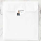 In liefdevolle herinnering van naam jaar foto mode ronde sticker (Tas)