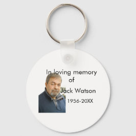 In liefdevolle herinnering van naam jaar foto mode sleutelhanger