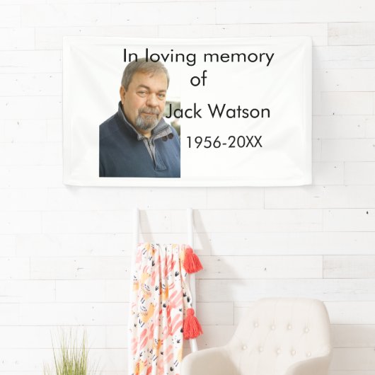 In liefdevolle herinnering van naam jaar foto mode spandoek (Insitu)