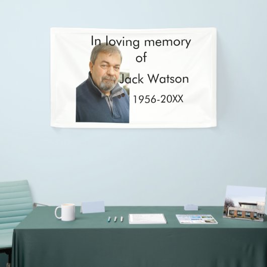 In liefdevolle herinnering van naam jaar foto mode spandoek (Beurs)