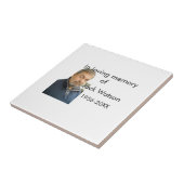 In liefdevolle herinnering van naam jaar foto mode tegeltje (Zijkant)