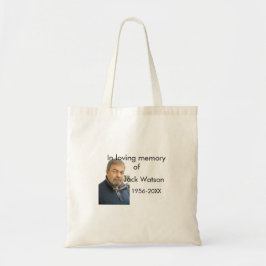 In liefdevolle herinnering van naam jaar foto mode tote bag