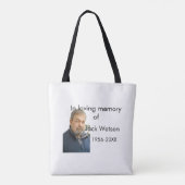 In liefdevolle herinnering van naam jaar foto mode tote bag (Achterkant)