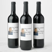 In liefdevolle herinnering van naam jaar foto mode wijn etiket (Flessen)