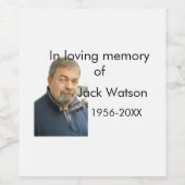 In liefdevolle herinnering van naam jaar foto mode wijn etiket (Enkel label)