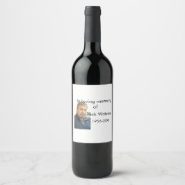 In liefdevolle herinnering van naam jaar foto mode wijn etiket