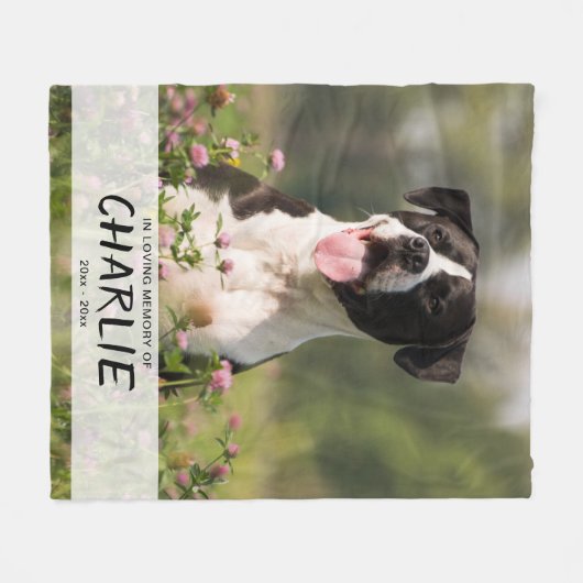 In liefdevolle herinnering van Pet Dog Memorial Ph Fleece Deken (Voorkant (Horizontaal))
