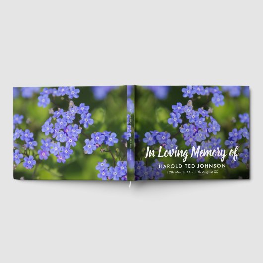 In liefdevolle herinnering | Vergeet-me-niet begra Gastenboek (Volledig)