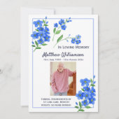 In liefdevolle herinnering vergeet me niet begrafe aankondiging (Voorkant)