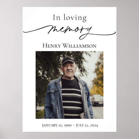 In liefdevolle herinnering Viering van het leven W Poster (Voorkant)