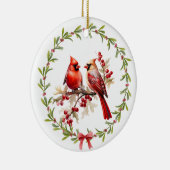 In liefdevolle herinnering - wanneer kardinalen ve keramisch ornament (Rechts)