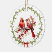 In liefdevolle herinnering - wanneer kardinalen ve keramisch ornament (Links)