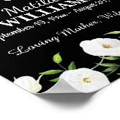 In liefdevolle herinnering White Floral Memorial Poster (Hoek)